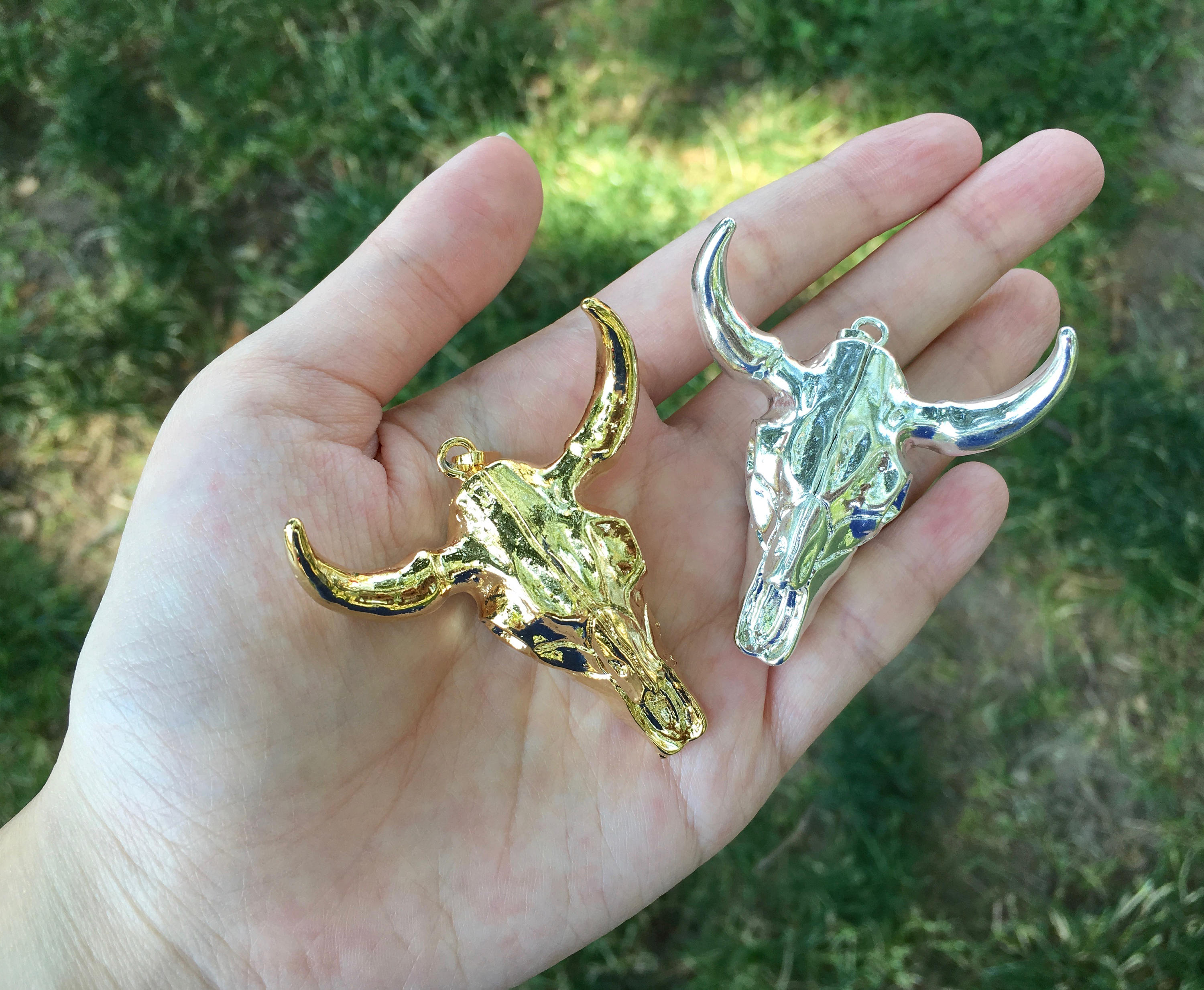 Bull Skull Pendants Bull Skull Horns Resin Pendant