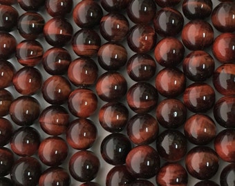 8mm Red Tiger Eye,AA Quality Beads, Red Tiger Eye 6mm Beads, Gemstone Beads,Red Gemstone, Tiger Eye Beads, Red Beads Tigereye, Protection