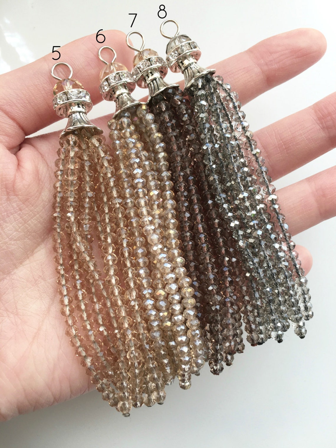Crystal Tassel Beaded Tassel Tassel Tassel Pendant Tassel Etsy