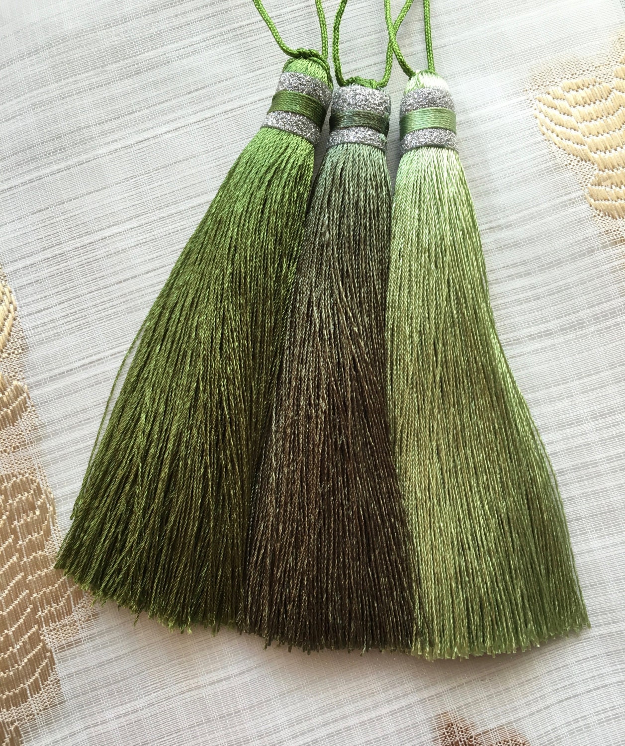 Tassel Silk Thread Green Tassel Turquoise Tassel Tassels Etsy Ireland
