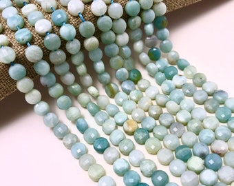 New Amazonite Sodalite Amethyst Crystal Beads 8mm Faceted Beads Round Coin Beads
