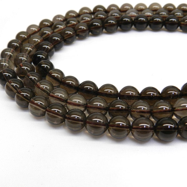 Smoky Quartz, Smoky Quartz Beads, Smokey Quartz Beads, 10mm Beads, 12mm Beads, 10mm Gemstone Beads, 12mm gemstone beads, Natural Stone