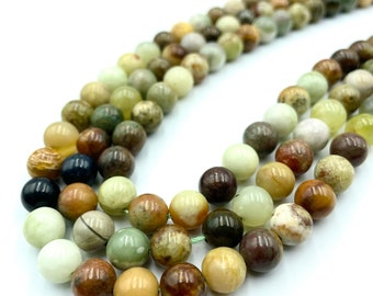 Antique Jade Smooth Round Beads, Classic Jade Full Strand 15 Inches, 8mm,Hole Size 1mm,Gemstone Beads,Jade Beads,Jade Crystal Jewelry