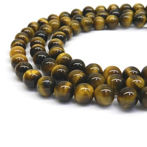 Tigers Eye Beads, Tiger Eye Stone, Beads for Jewelry Making, Tiger Eye, Gemstone Beads, Natural Gemstone Beads, 6mm Beads, 8mm Gemstone Bead