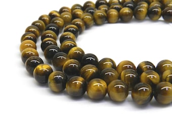 Tigers Eye Beads, Tiger Eye Stone, Beads for Jewelry Making, Tiger Eye, Gemstone Beads, Natural Gemstone Beads, 6mm Beads, 8mm Gemstone Bead