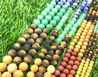 NEW Matte Chakra Beads,Healing Beads,Yoga Jewelry,Smooth Loose Beads 4mm 6mm 8mm 10mm, Chakra Healing, Crystal Beads, Rainbow Beads