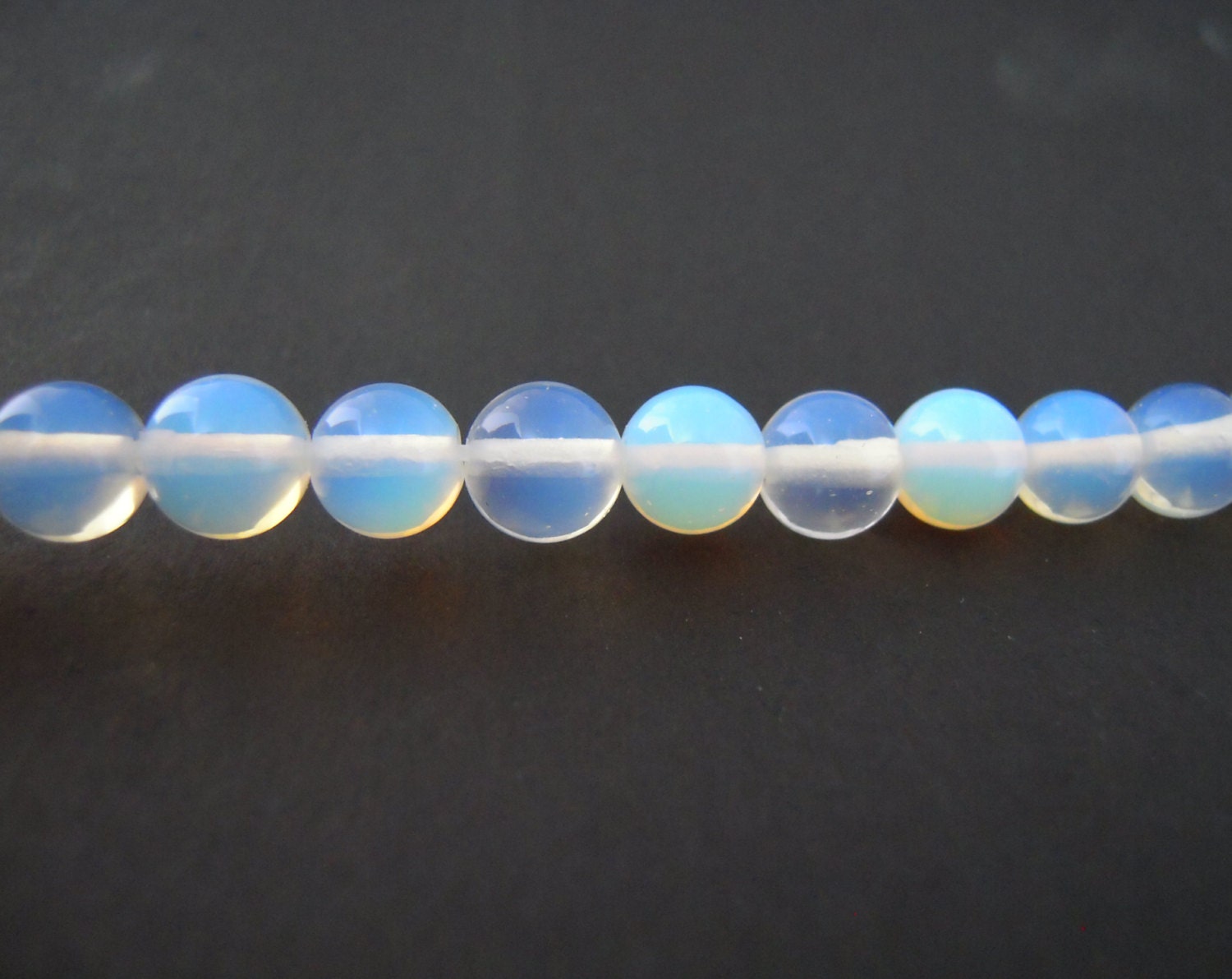 Opal Beads Opal Glass Opal Glass Beads Opal Jewelry Etsy