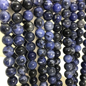 8mm Sodalite Beads 8mm 10mm Beads Sodalite,Beads for Jewelry Making, Blue Beads 8mm Beads 6mm Beads, Natural Beads, Blue Sodalite