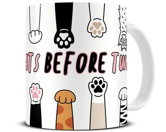 Cats Before Twats Coffee Mug - Funny Cat Gifts for Cat Lover - Toe Bean - Cat Mug - MG955