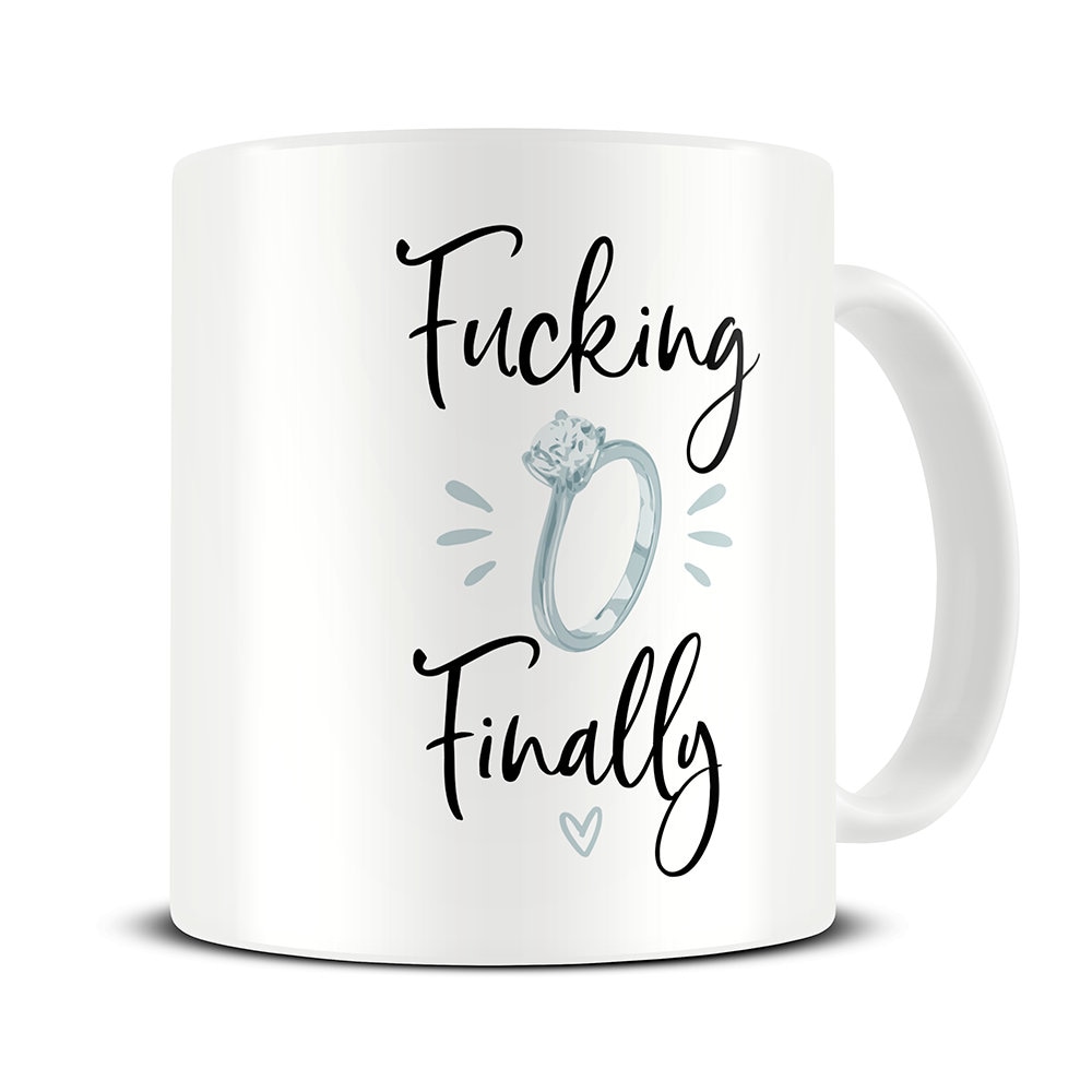 Engagement Coffee Mugs, Engagement Announcement, i said 