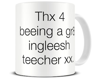 Unique Teacher Gifts - Teacher Mug - Thanks for Being a Great English Teacher Coffee Mug - Funny Teacher Gift Mug - MG109