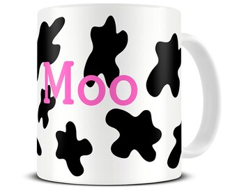 Cow Mug - Personalised Cow Print Coffee Mug - Cow Gifts - MG212
