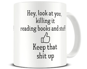 Book Gifts, Book Lover Gift, Reading Book Coffee Mug, Literary Gifts, Student Gifts, Exam Congratulations, Exam Success, Reading Gift, MG710