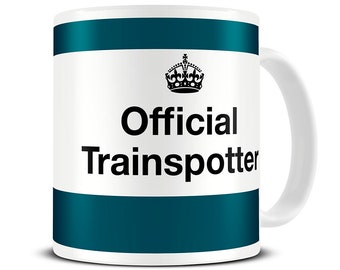 Official Trainspotter Coffee Mug - Funny Train Mug - Railway Gifts - Train Gift - Railroad Gift Mug - MG503