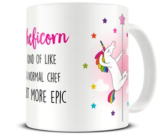 Cheficorn Coffee Mug - Chef Mug - Gift for Chef- Funny Coffee Mug - MG772