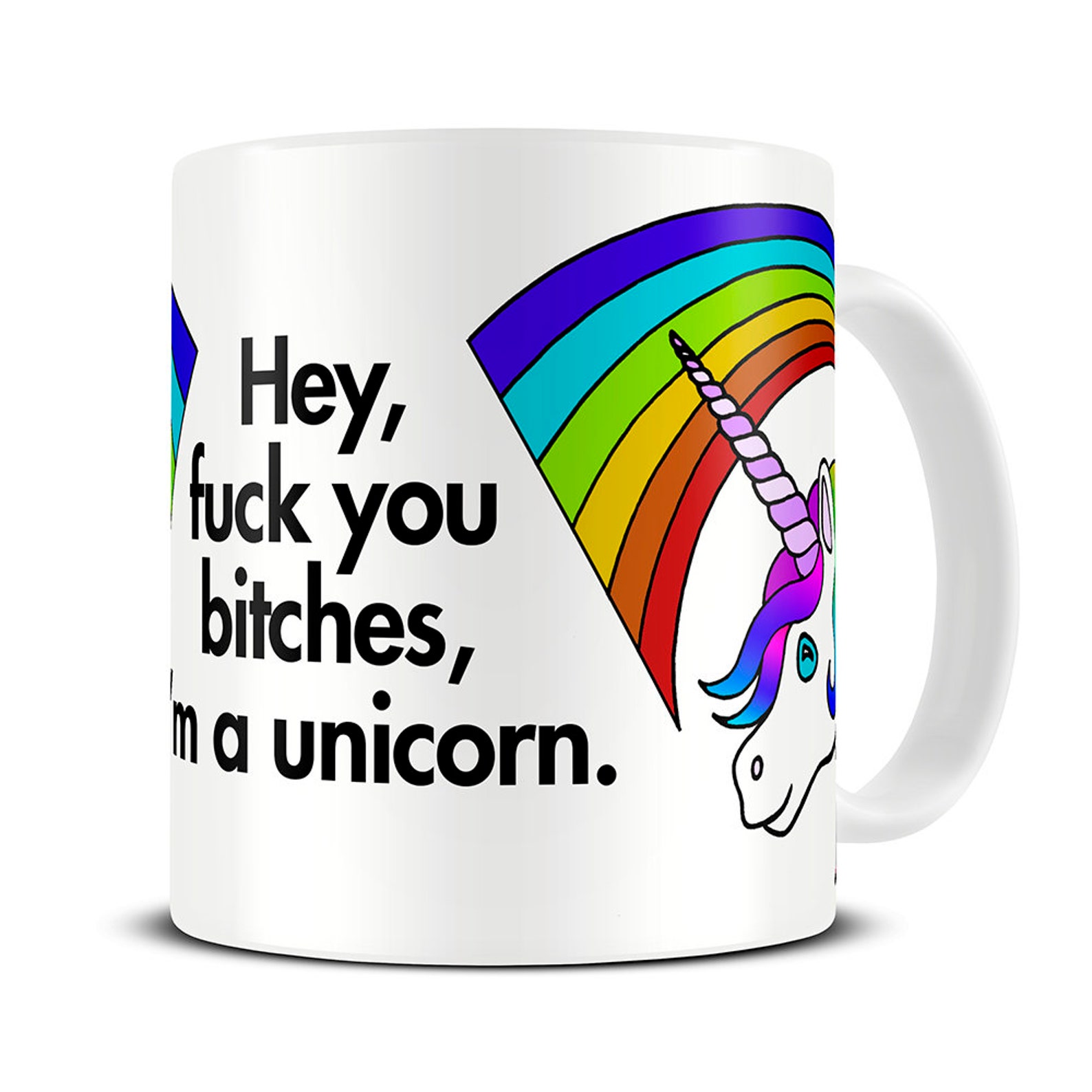 Swearing I'm a Unicorn Coffee Mug Funny Mugs Unicorn Etsy