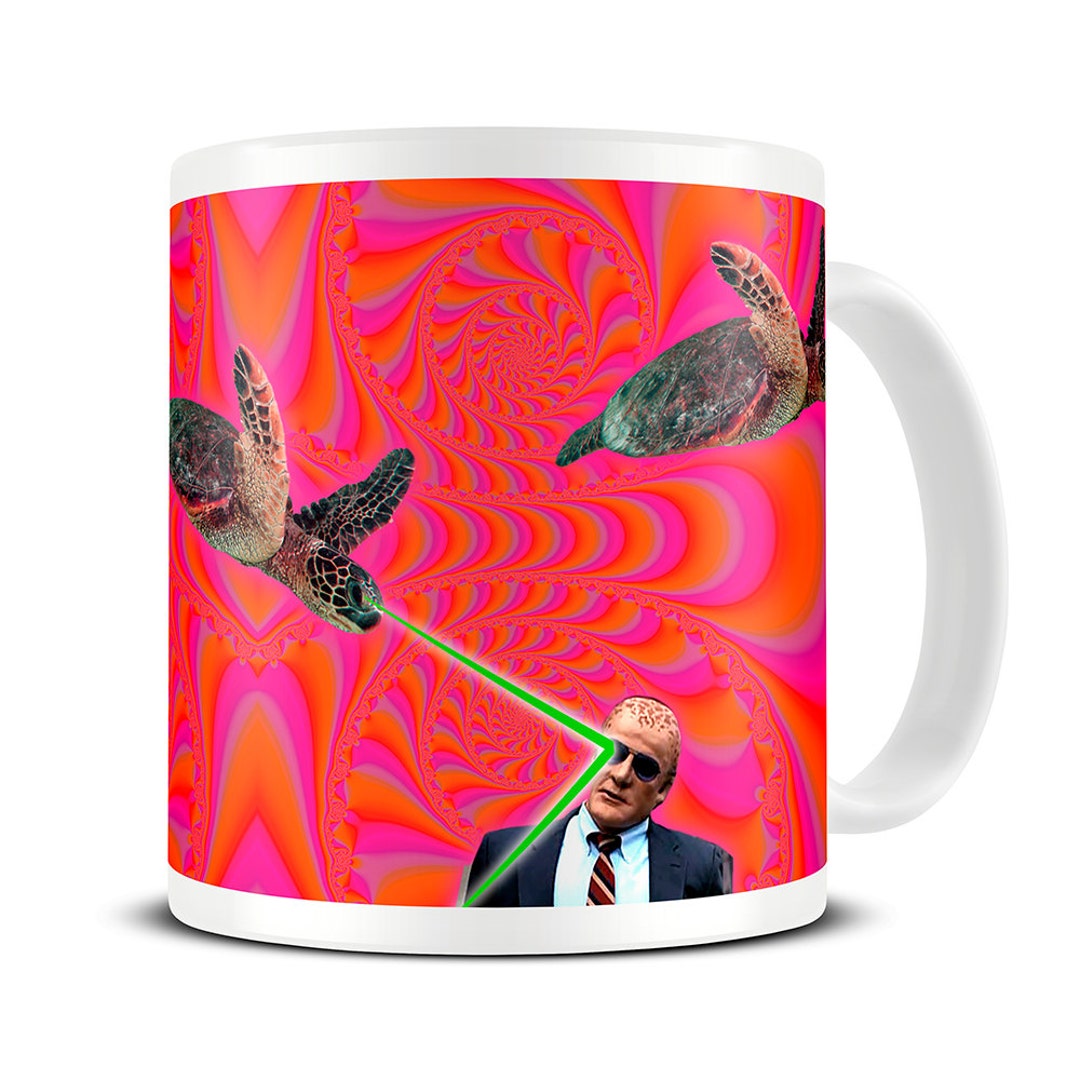 Trippy Turtle Head Mug Dank Meme Mug Cool Mugs Meme Etsy UK