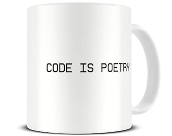 Computer Gifts - Code is Poetry Coffee Mug - Programmer Mug - Geek Gifts - Computer Programmer - Computer Science Gift - Nerd Gift - MG622