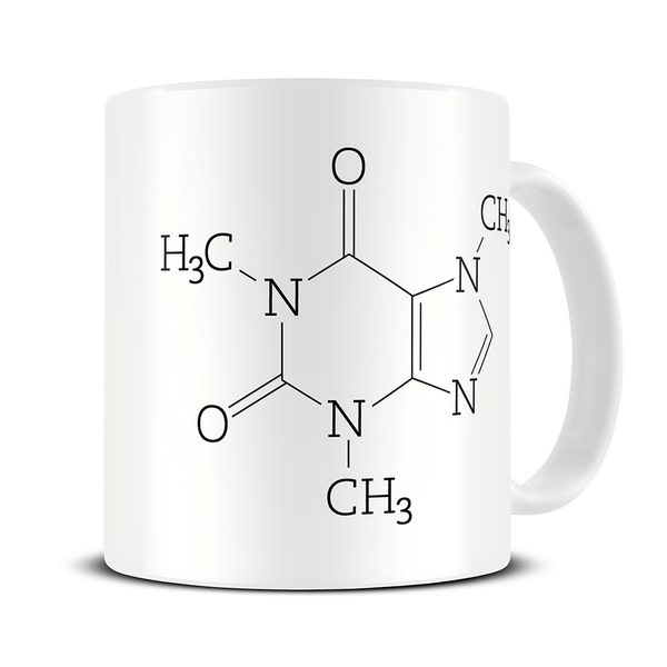 Chemistry Mug - Caffeine Molecule Coffee Mug - science gifts - nerd gift MG273