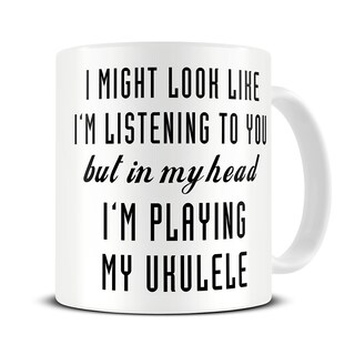 Sottobicchiere Regalo Originale Con Scritta 'In My Head I'm Playing My Accordion' | MDF Lucido 9x9 Cm