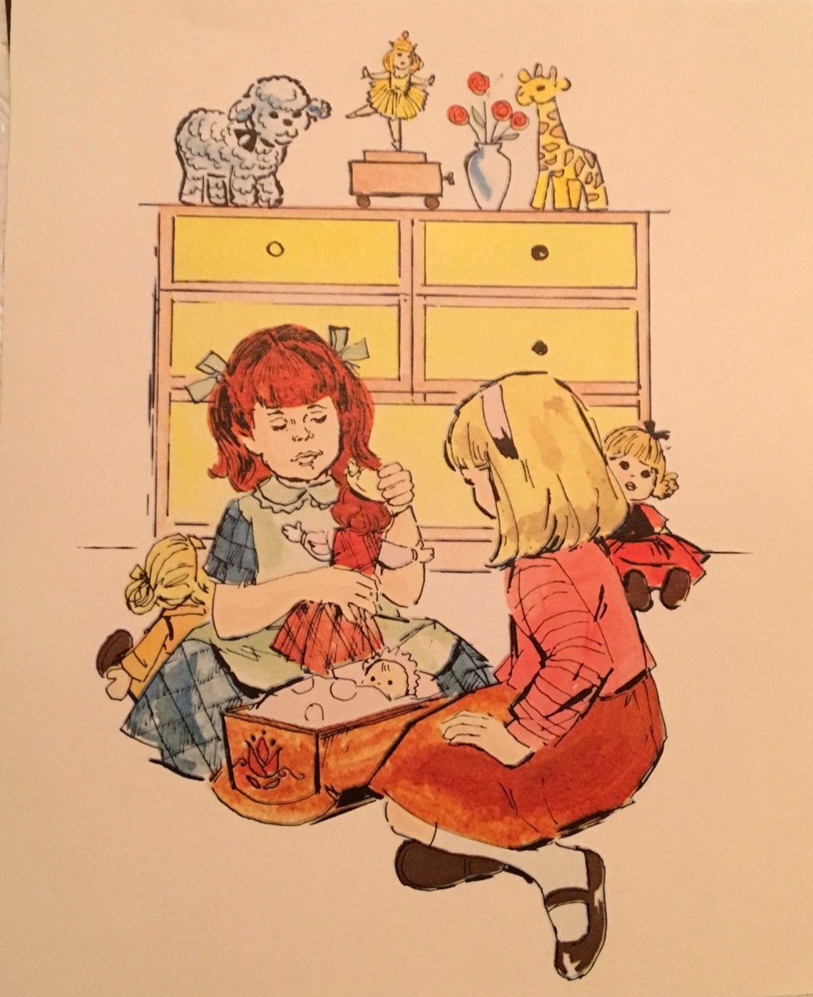 Vintage Educational Posters Depicting Children and Families / Etsy