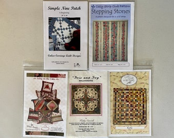 Lot of 5 Quilting Patterns / Quilting Project Patterns