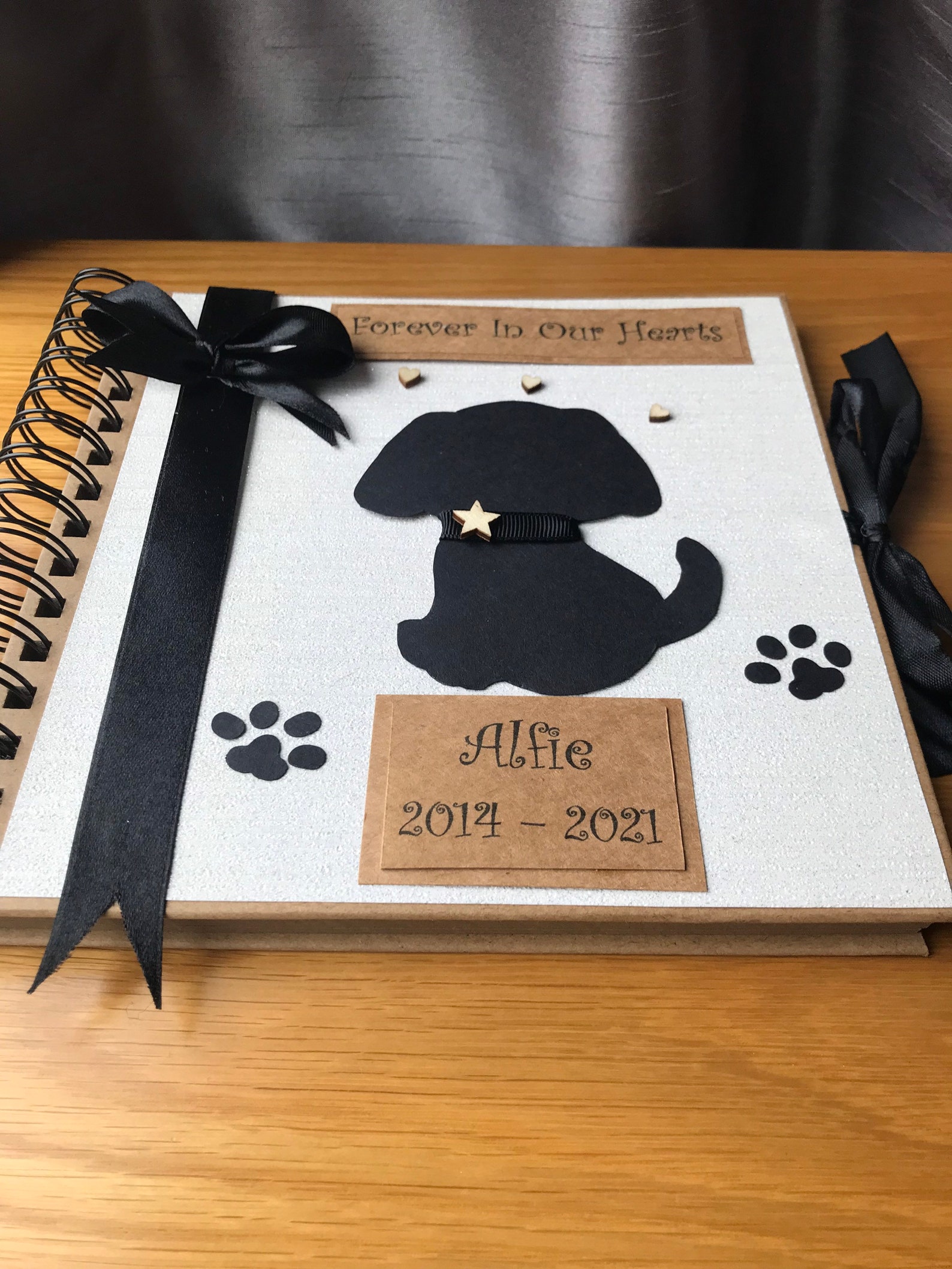 Cat/dog Memory Book Personalised Pet Keepsake Album Custom Etsy