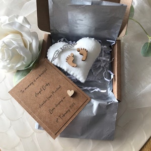 Baby loss heart memory box, twin miscarriage remembrance, personalised Angel baby gift box, baby loss gift, in memory of my baby,