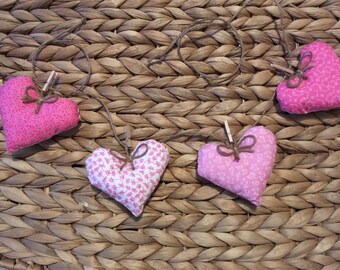 Baby Cot Heart Bunting/ Wall Hanging Bunting/ Baby Girl Gifts/ New Baby Girl Gifts/Nursery Decor/Personalised Baby Heart Bunting