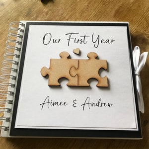 Parejas nuestro primer año, álbum de recuerdos de parejas, álbum de fotos con historias de parejas, álbum de recuerdos personalizado de parejas, regalos para parejas,