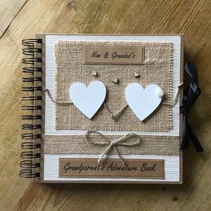 Grandparent adventure book-grandparent scrapbook of grandchildren-grandparent photo album-grandchild gift for grandparents-gran memory book-