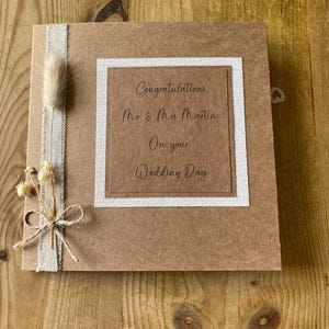 Tarjeta de boda personalizada hecha a mano, tarjeta de boda de hierba de la pampa personalizada, tarjeta de hierba de la pampa a medida, tarjeta de boda hecha a mano,