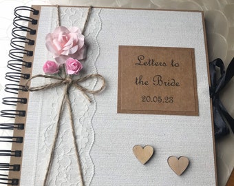 Letters to the bride book hen party photo album bride memory keepsake album handmade wedding guest keepsake album guest keepsake memory book