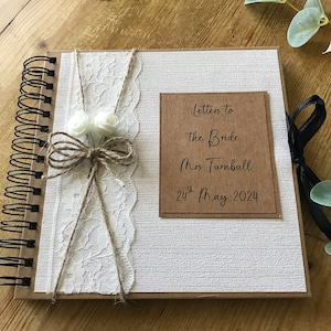 Cartas para o álbum de personalização da noiva, álbum de recortes de lembranças de noivas feito à mão, casamento verde-sálvia claro, casamento rosa blush, rosa pastel,