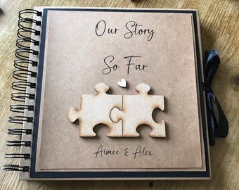 Couples our story so far album, couples keepsake scrapbook, couples story photo album, couples gifts, same sex gifts, LGBT couple,
