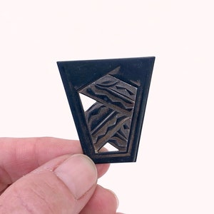 Vintage Artdeco Metal Brooch Pin~Hand Crafted Pin w/ Geometric Patterns~Hat~Lapel~Jewelry Pin~Boho~Artdeco Jewelry~Gift