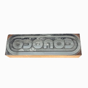 Vintage CONOCO Oil and Gas Type Block~Letter Press Block~Conoco Inc. Gas and Oil Advertising~Printing~Petroliana~Auto~Man Cave