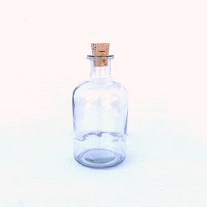 Vintage Clear Glass Apothecary Jar w/ Cork Stopper~Propagation Container Vessel with Cork~500 ml Glass Storage~Chemistry