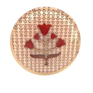 Salvamanteles vintage de acrílico con tulipanes rojos ~ Tabla de quesos ~ Decoración de cocina de mediados de siglo