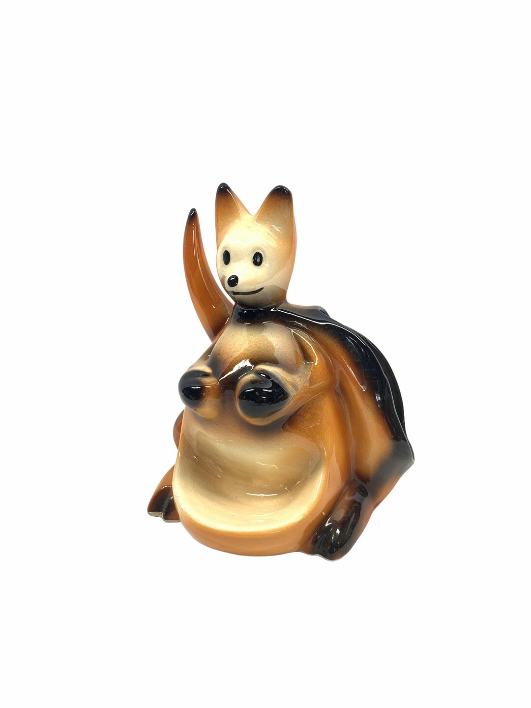 Mid Century Mod Mccoy Pottery Kangaroo Wallet Caddydresser Etsy