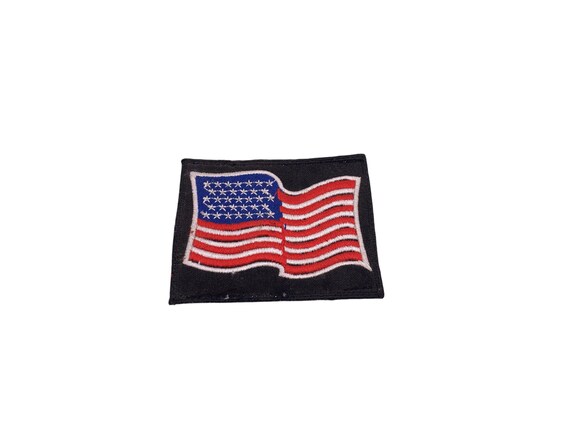 Vintage USA Flag Patch~American Patriotic Flag~Sew On Patch (3.5" x 2.75")