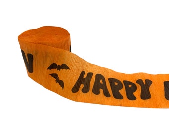 Vintage 1940s Crepe Paper Halloween Garland, Never Used