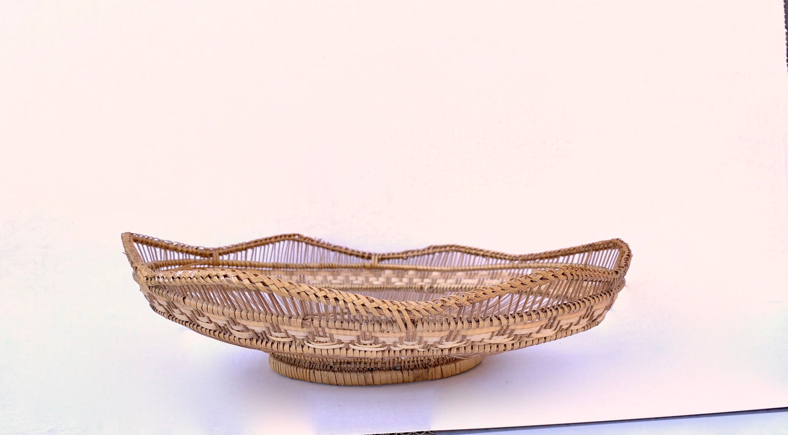 Vintage Reed Grass Storage Baskethand Weaved Produce Etsy