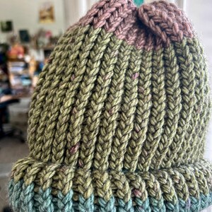 Handgemaakte wintermuts - aardetinten