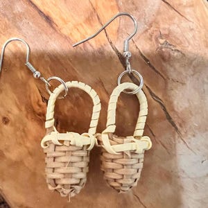 Sweetgrass basket earrings handmade