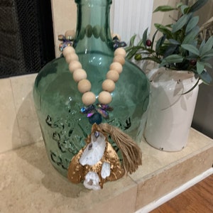 Oyster prayer beads Coastal beads Home decor! Local Oyster shells from South Carolina! Free shipping!