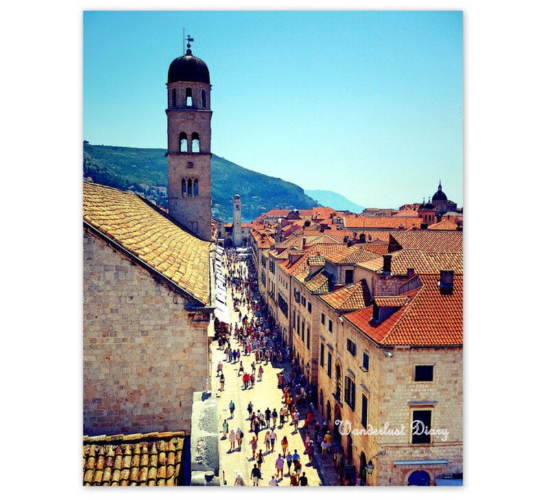 Dubrovnik European Photography,Home Decor Croatia Europe Travel Photography Travel Wall Art City Photography Rooftops Fine Art Print