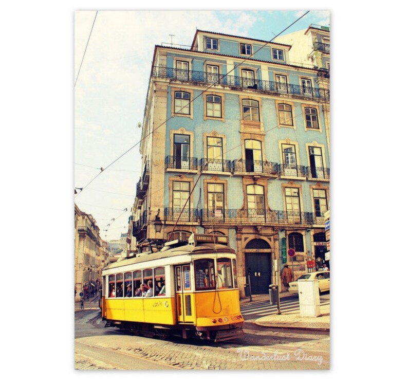 Wall Art Lisbon Photography Print Lisbon Streetcar City Etsy Canada