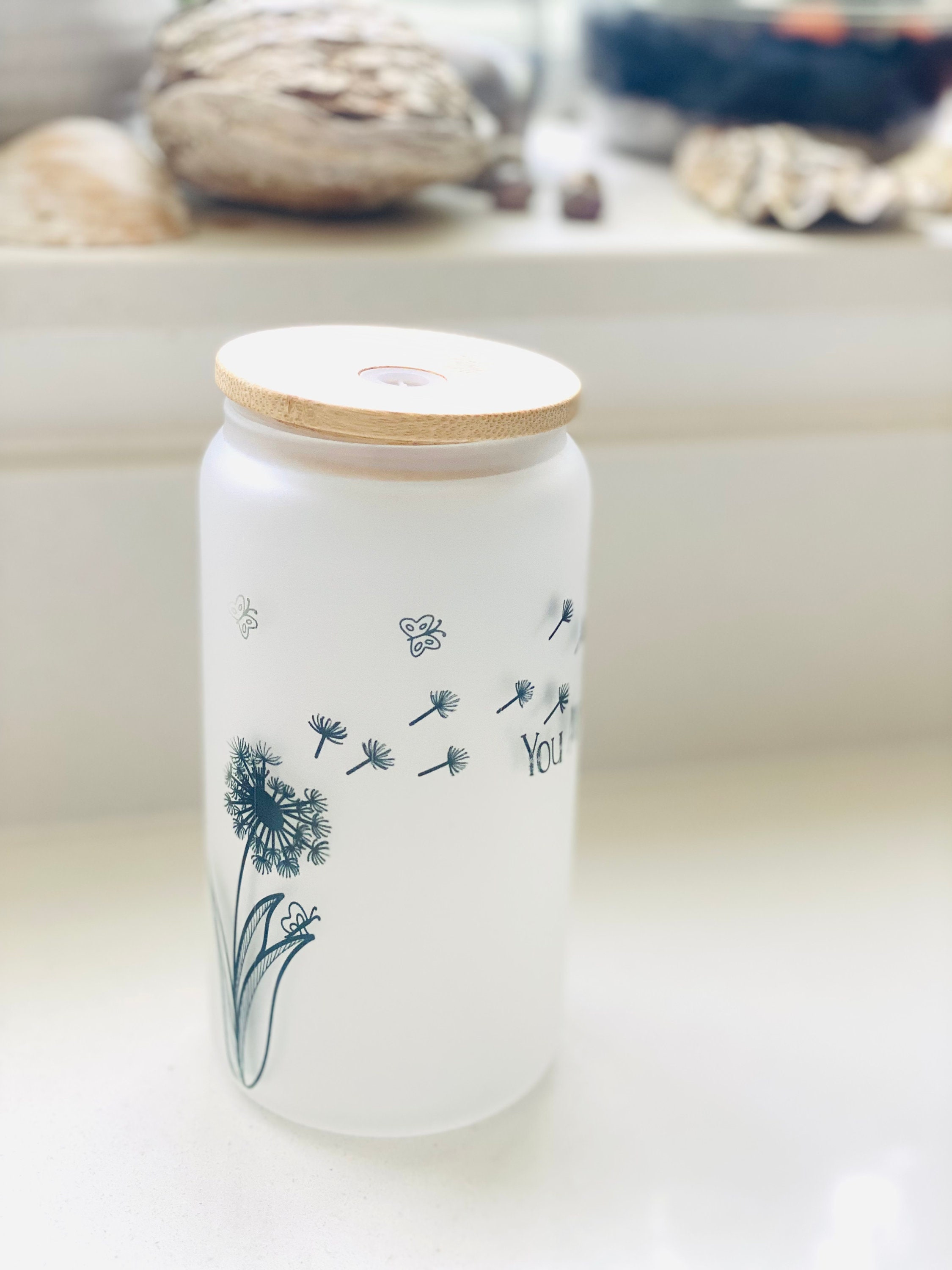 ABBSH Frosted Sublimation Glass With Bamboo Lid, Sublimation Glass Cups  With Bamboo Lids And Straws …See more ABBSH Frosted Sublimation Glass With