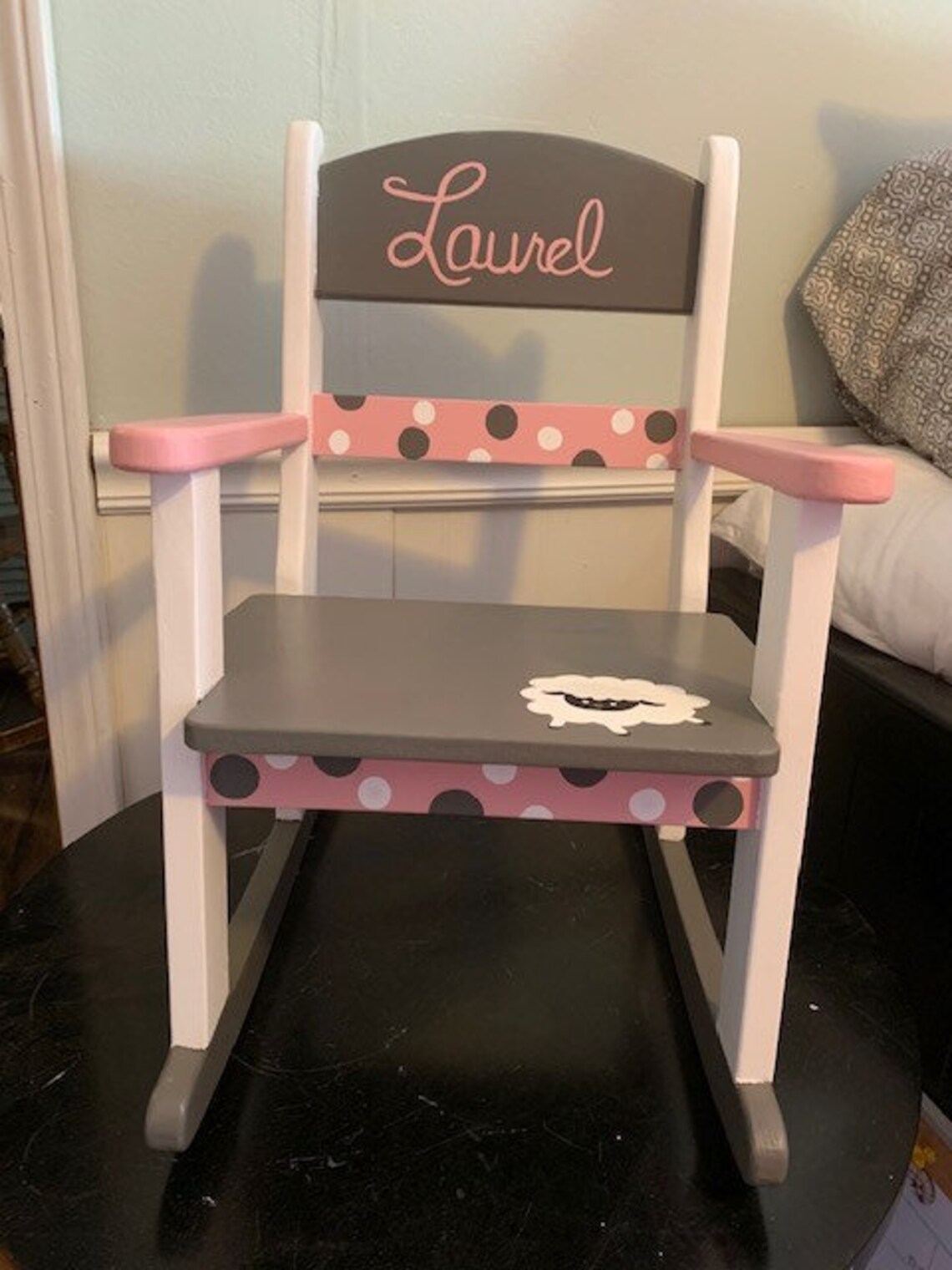 Personalized Child's Rocking Chair Counting Sheep Etsy